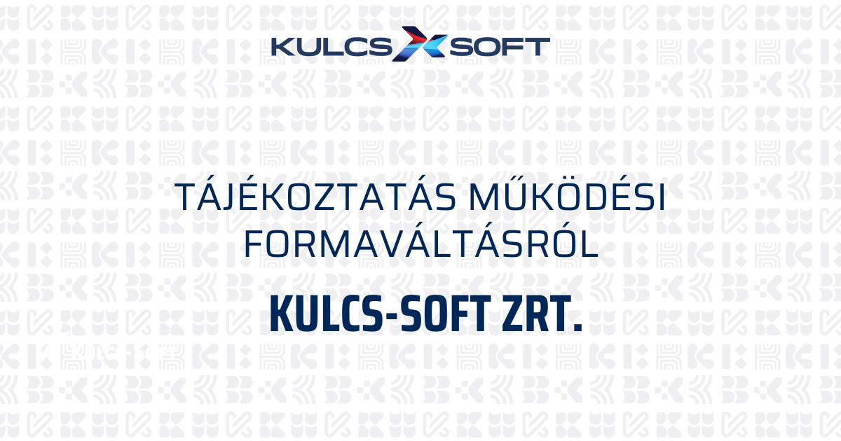 Tájékoztatás működési formaváltásról