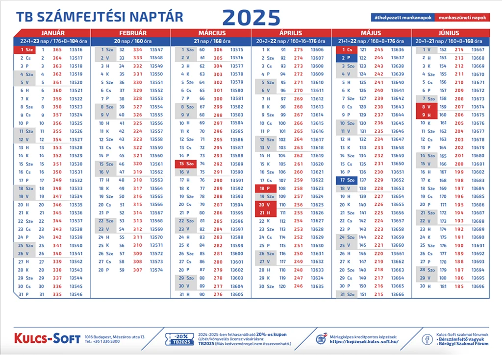 kulcs soft tb naptar vilagos