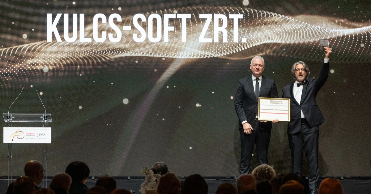A Kulcs-Soft a legjobbak között - Átadták a Companies for the Future Award 2026-os díjait